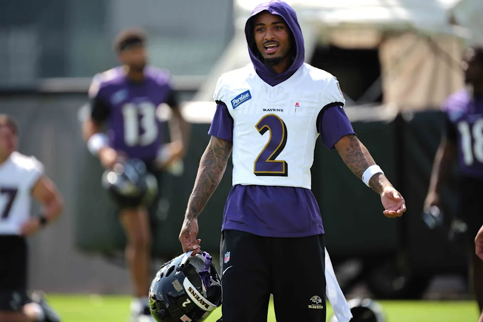 Ravens CB Nate Wiggins Carted Off